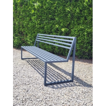 ŁAWKA wolnostojąca metalowa Z OPARCIEM